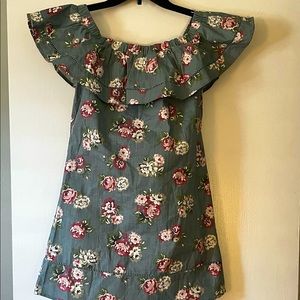 TCEC Cotton Off Shoulder Floral Top